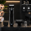 2 en 1 Tondeuse Corps & Zones Intimes Daling – Lames Céramique, IPX6, 7000 tr/min