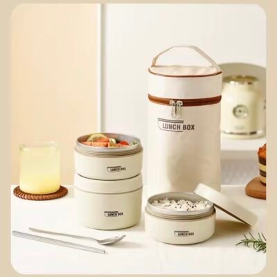 Boîte à lunch portable 3 pieces – Lunch Box Pratique